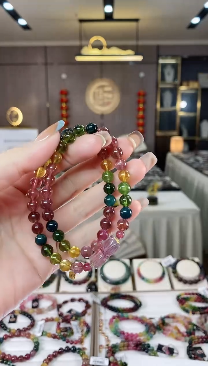 【闪购商品】碧玺两圈手串6mm+未镶嵌一物一证dan