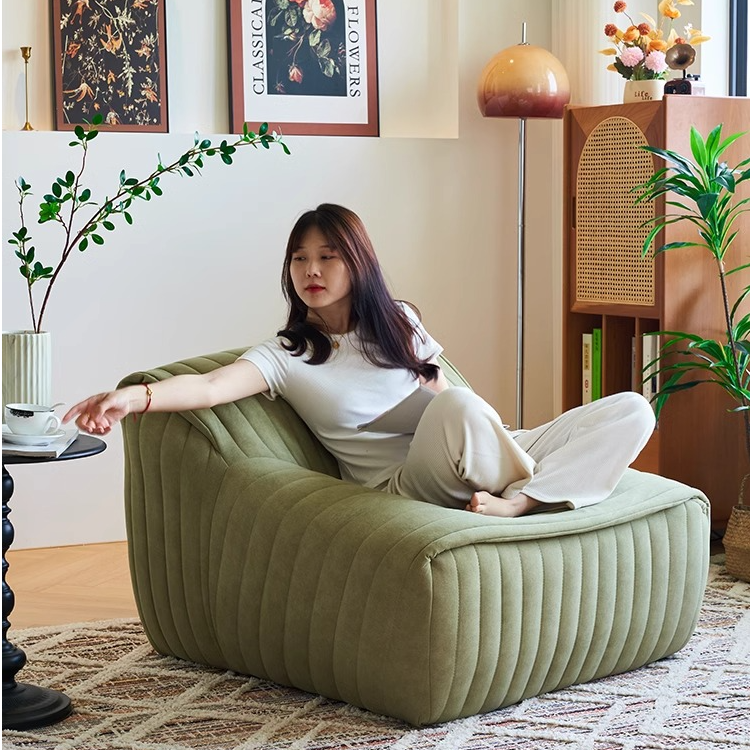 北欧复古懒人沙发单人椅客厅阳台休闲躺椅轻奢设计