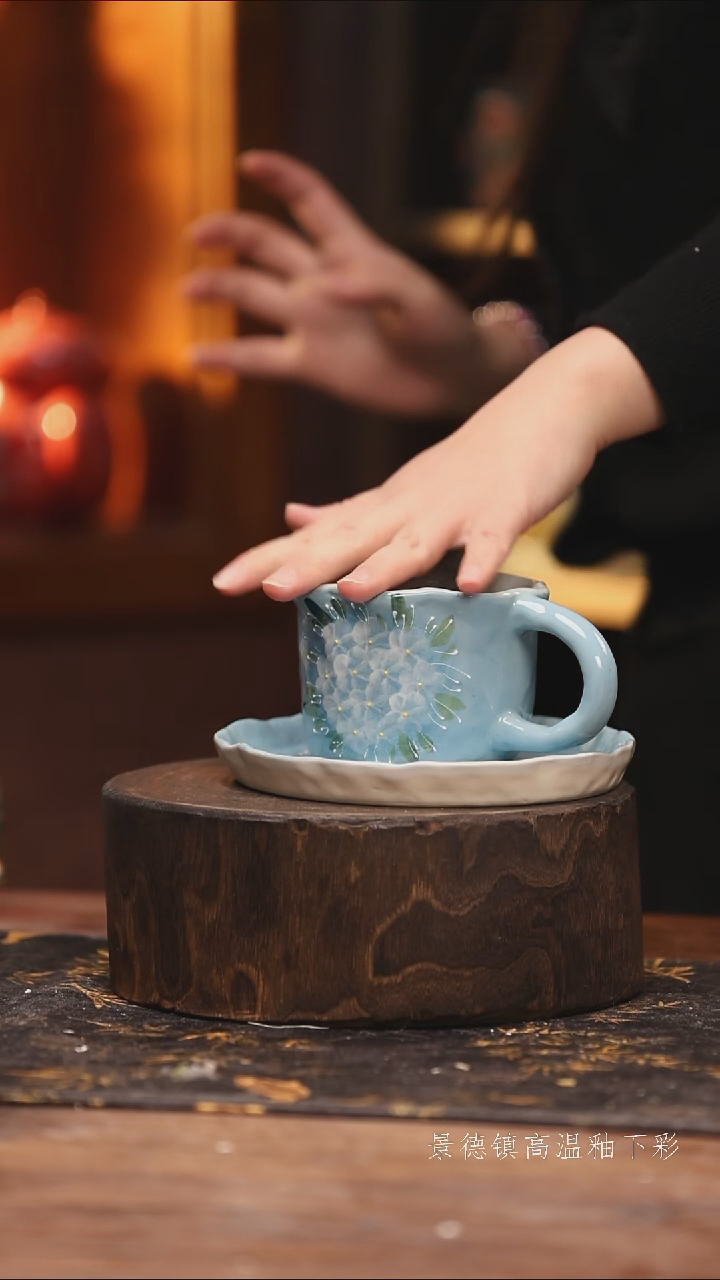 玻璃景德镇高温釉下手绘陶瓷