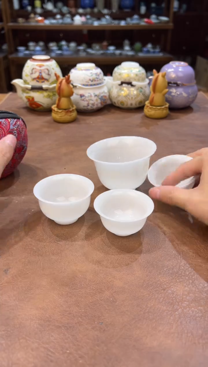 真的很便宜超好看会开片的旅行茶具