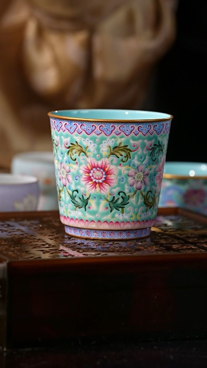【闪购商品】杯溢珍堂丨松石绿可乐杯