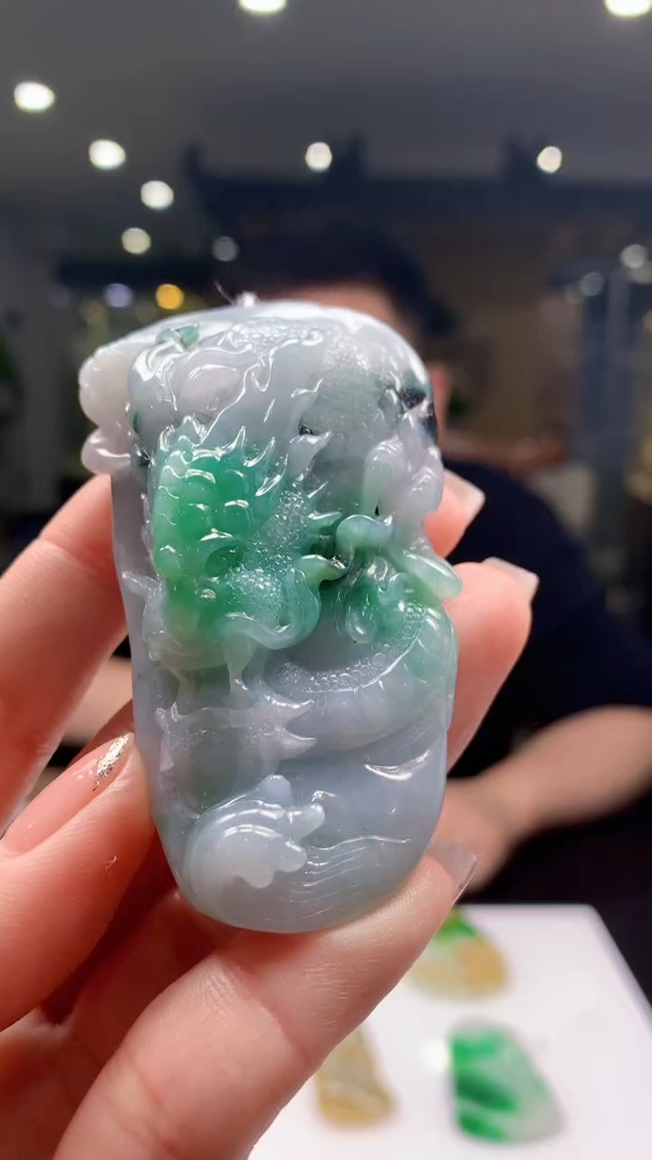 【闪购商品】定制翡翠未镶嵌1019ry-毛货挂件39