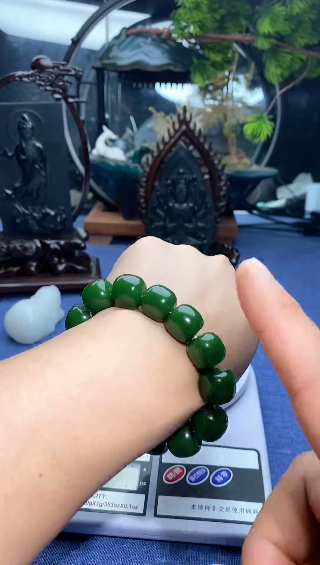 【闪购商品】和田玉颈饰未镶嵌碧玉老型珠手串