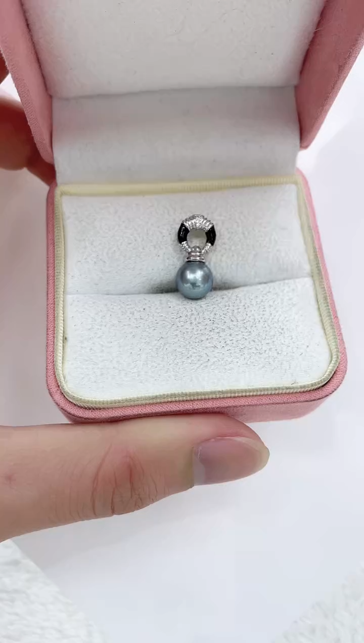 【闪购商品】海水珍珠吊坠(不含链)银S925镶嵌海水珍珠吊坠