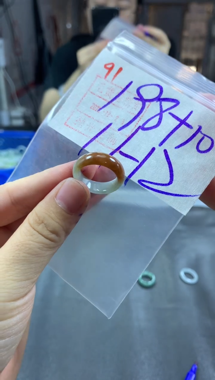 未镶嵌定制翡翠戒圈11-12#208毛货需精细抛光