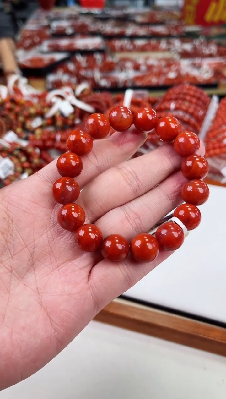 【闪购商品】南红玛瑙瓦西手串13+未镶嵌一个/条