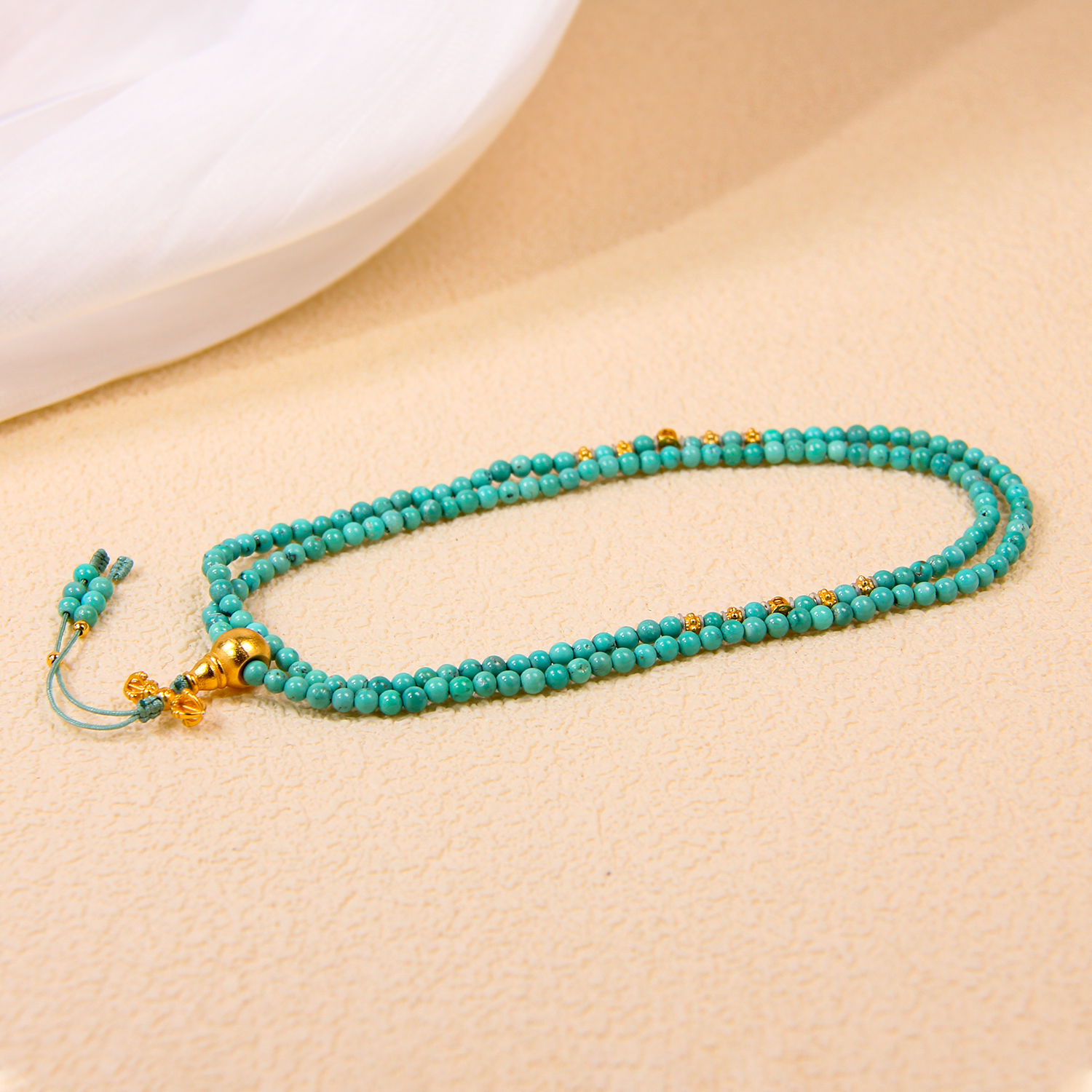 绿松石圆珠项链多样性发货一件LX06-18