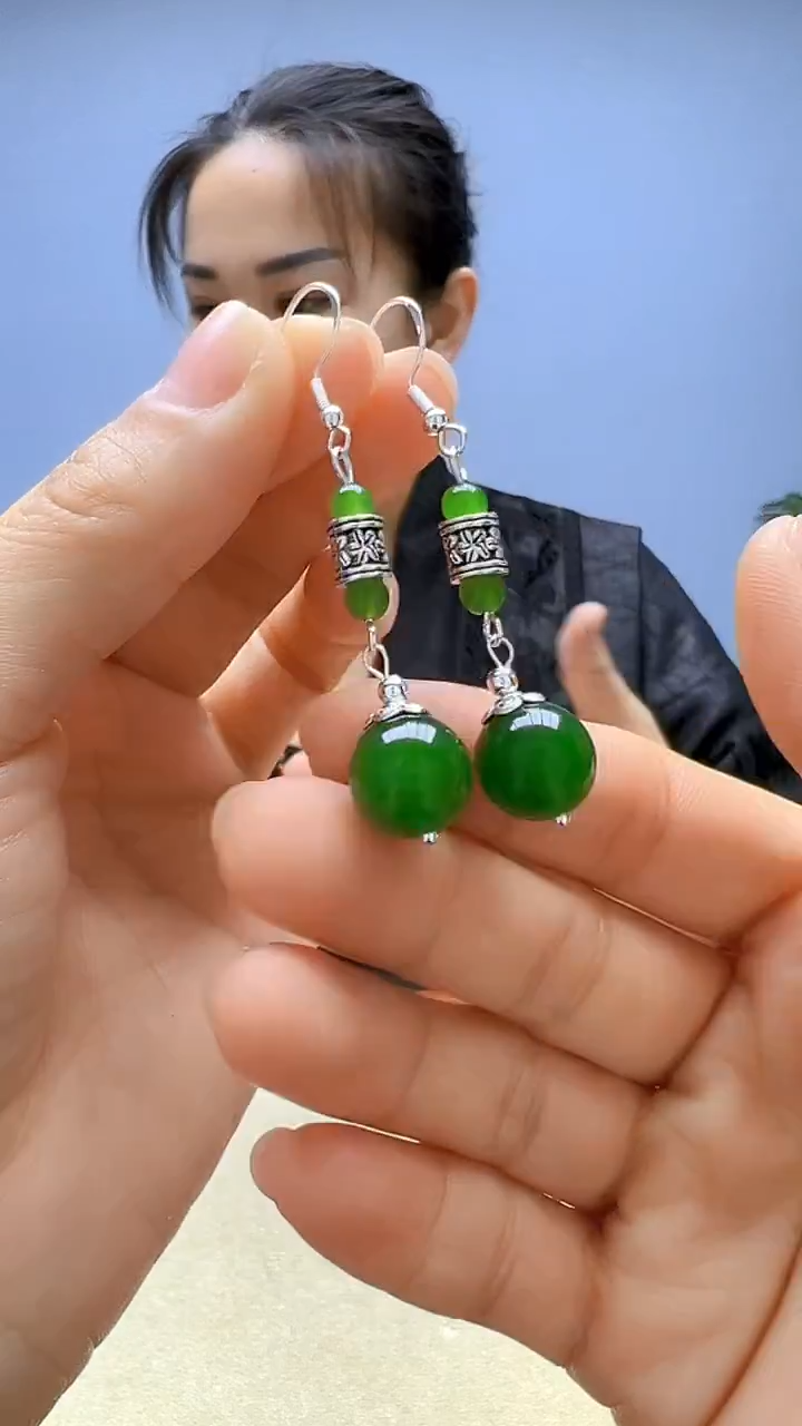 非金属珐琅非金属无高货diy劲饰圆珠耳钩