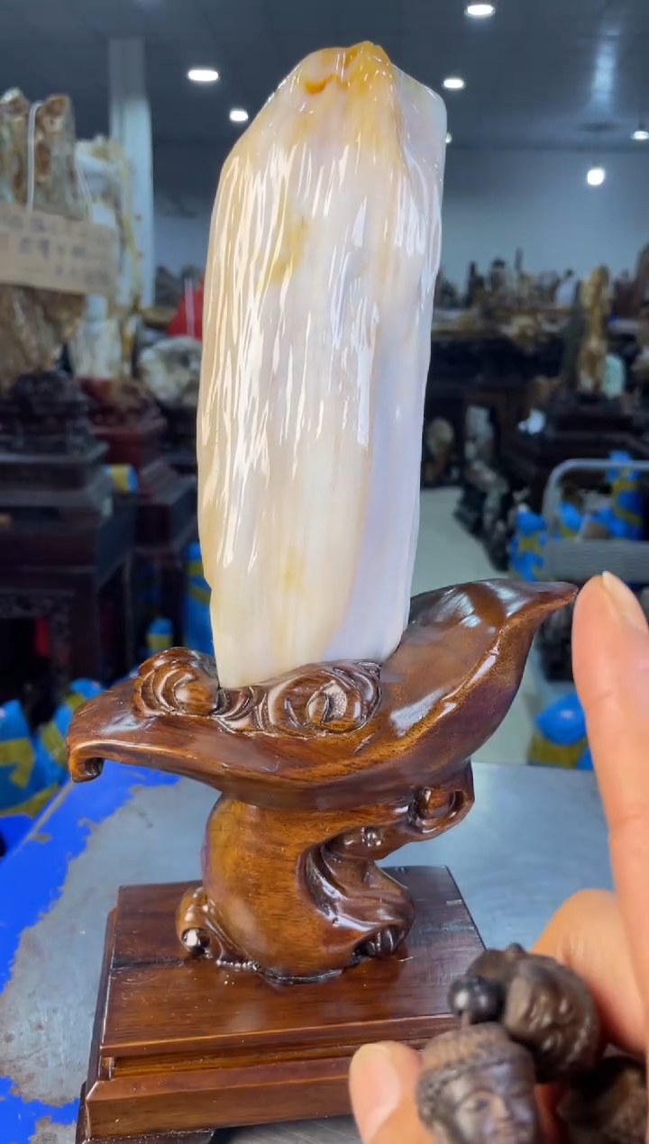 未镶嵌摆件硅化玉53