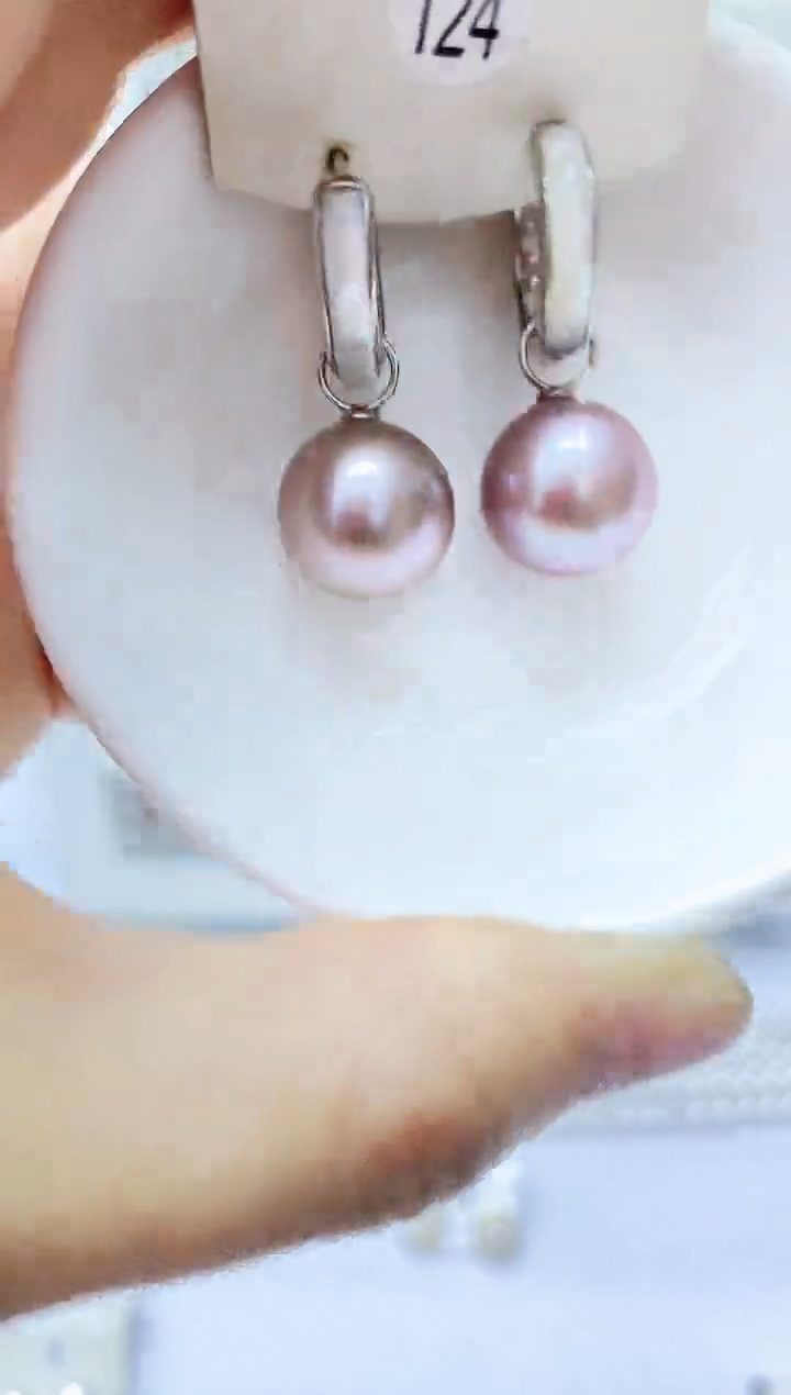 【闪购商品】淡水珍珠耳饰银S925镶嵌124