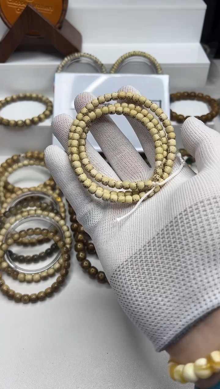 星月菩提手串115 石玉料108脖挂6*5mm