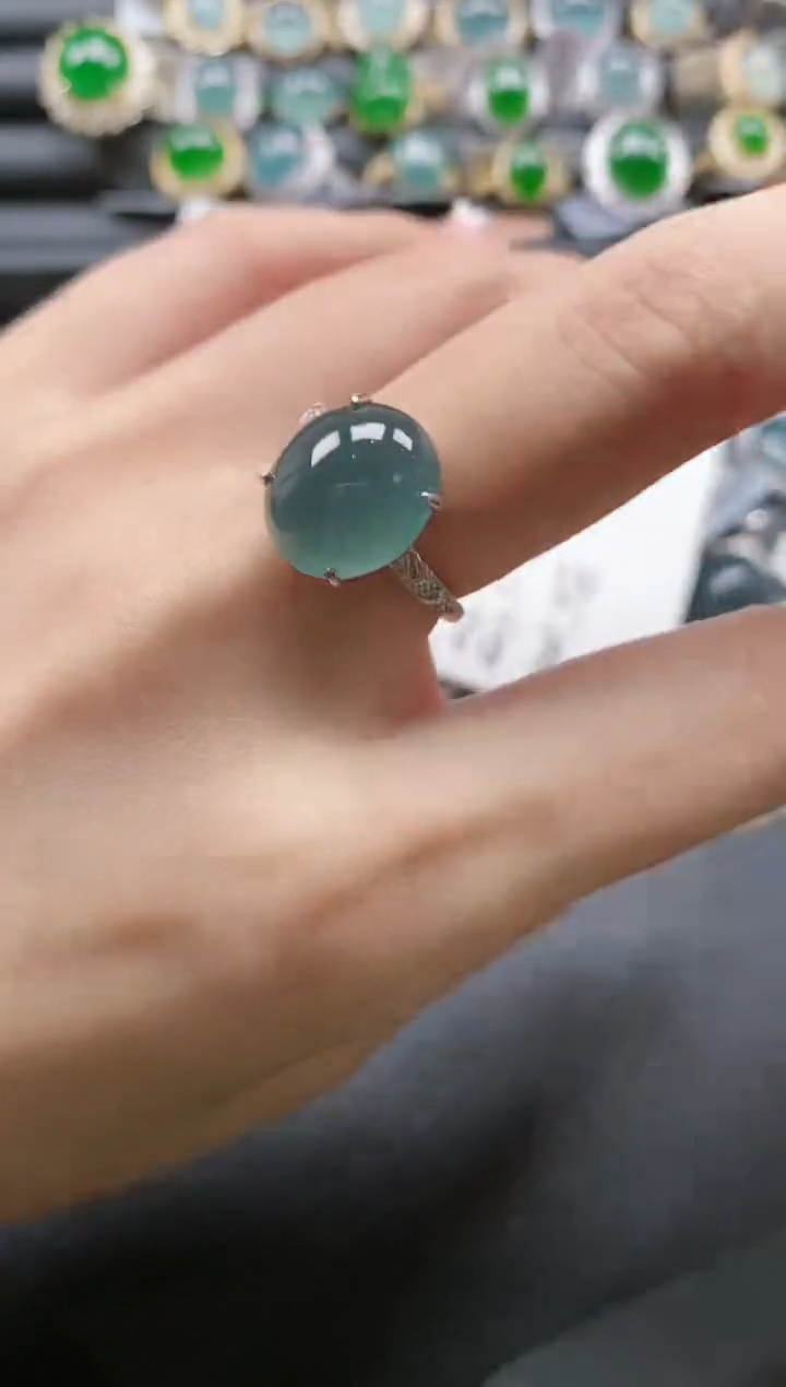 【闪购商品】翡翠戒指银S925镶嵌51151