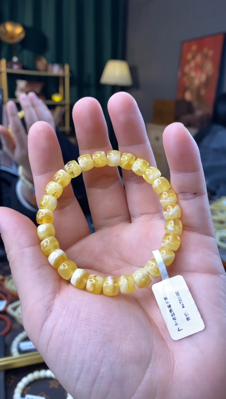 【闪购商品】蜜蜡手串未镶嵌8mm直切微瑕