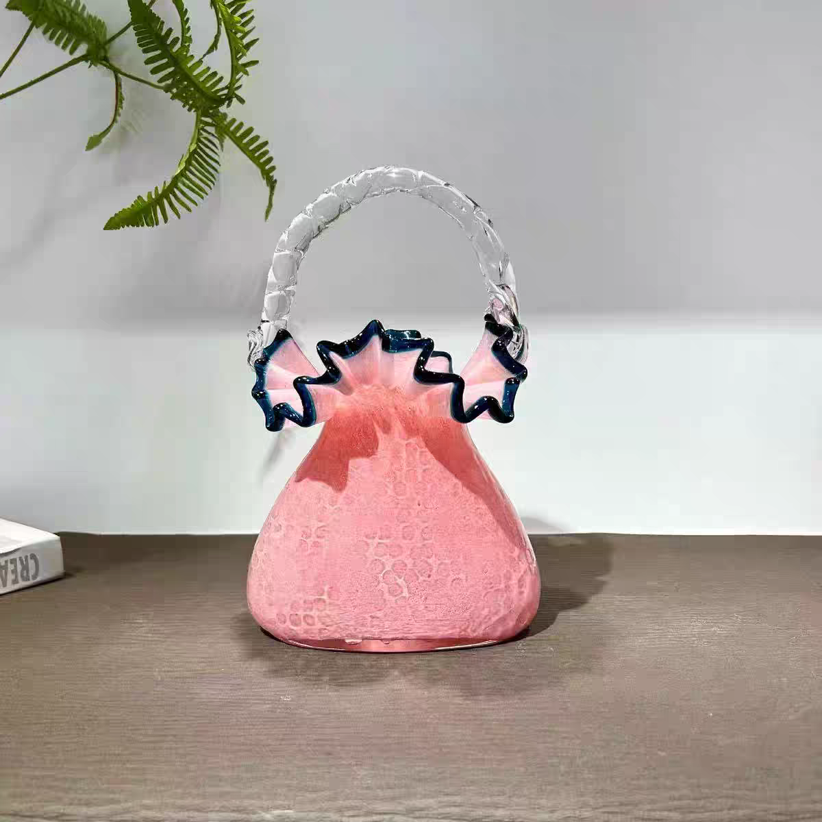 家居装饰品轻奢插花花器现代简约餐桌艺术品粉色可爱创意纯手工