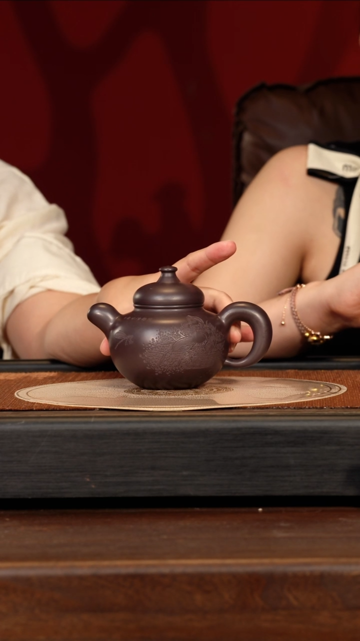 茶壶紫砂宜兴紫砂YF 黑墩头 福禄 240cc