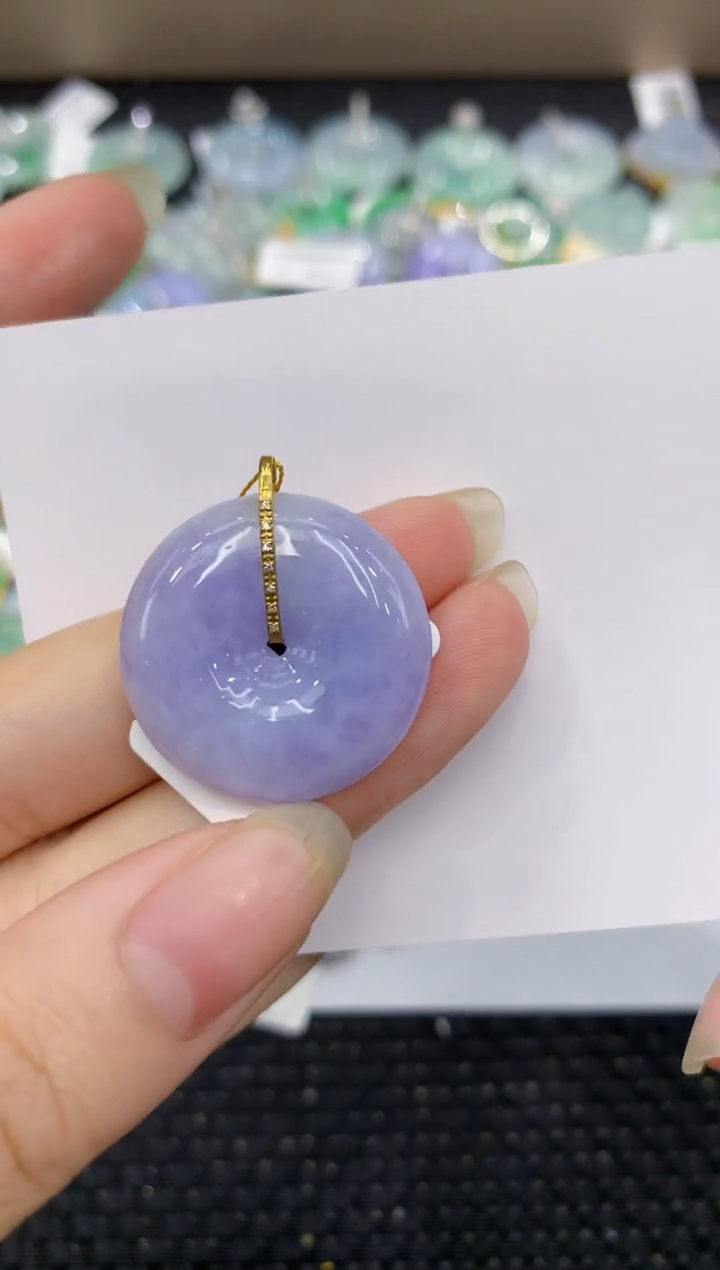 【闪购商品】翡翠颈饰18K金镶嵌8888888888