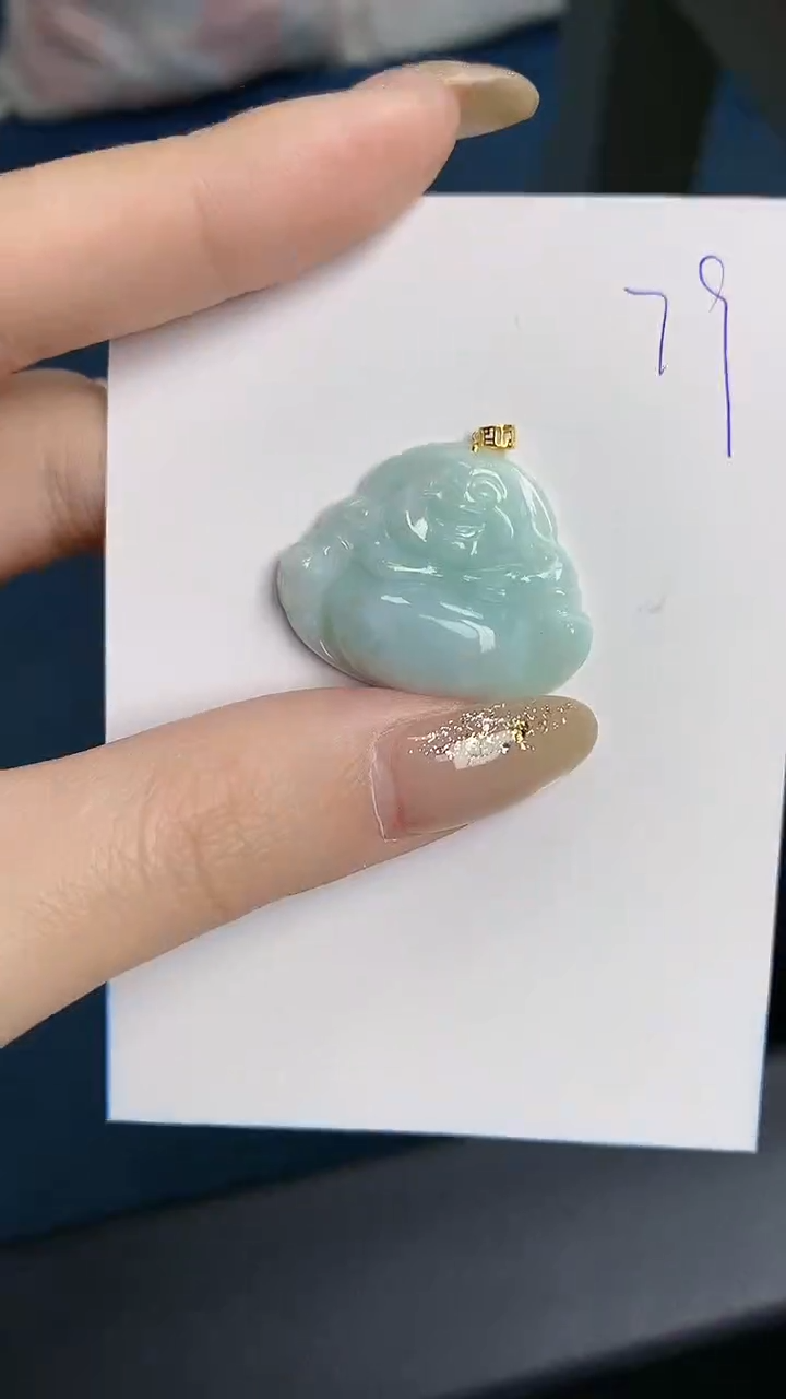 【闪购商品】翡翠颈饰18K金镶嵌天然翡翠A货