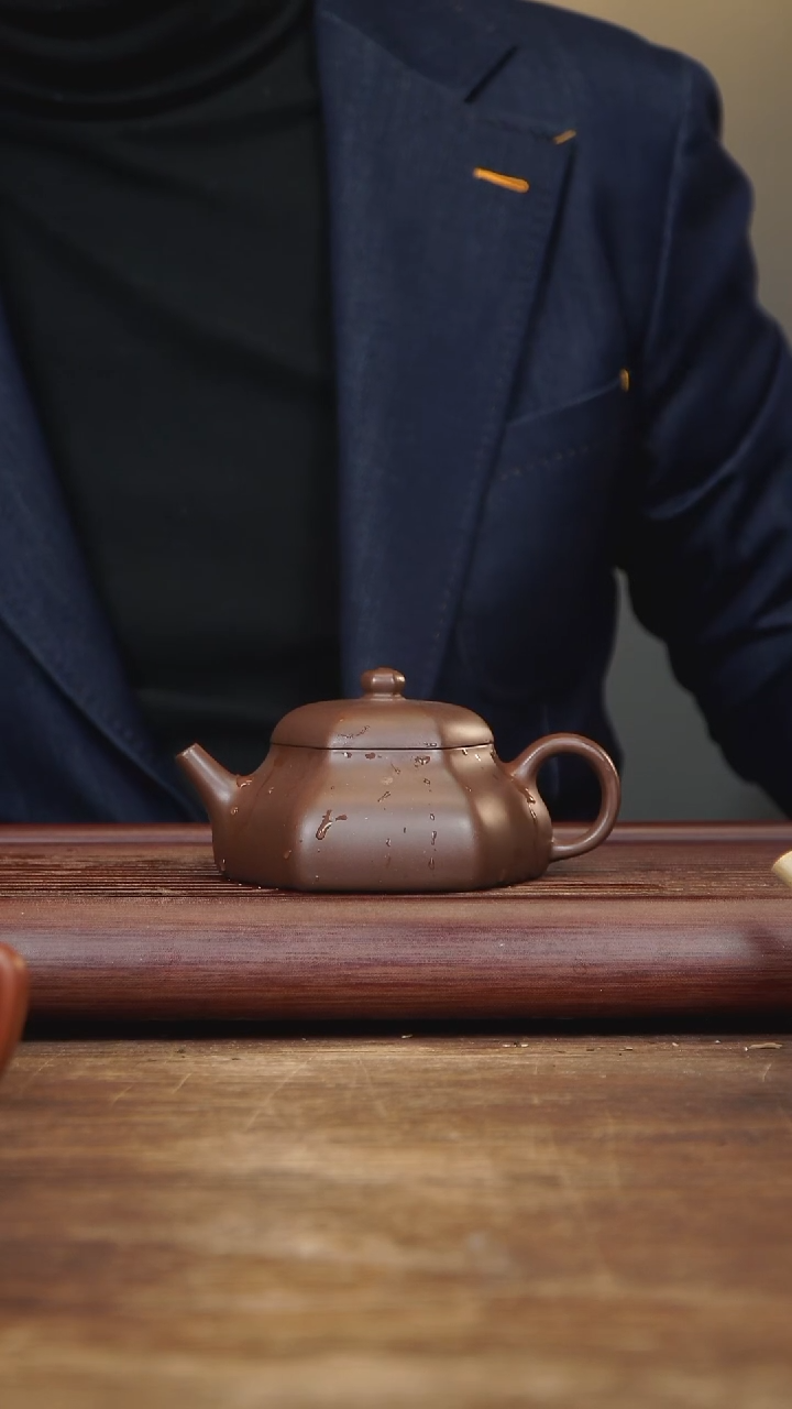 【闪购商品】紫砂茶壶190ml 六方静乐 紫泥