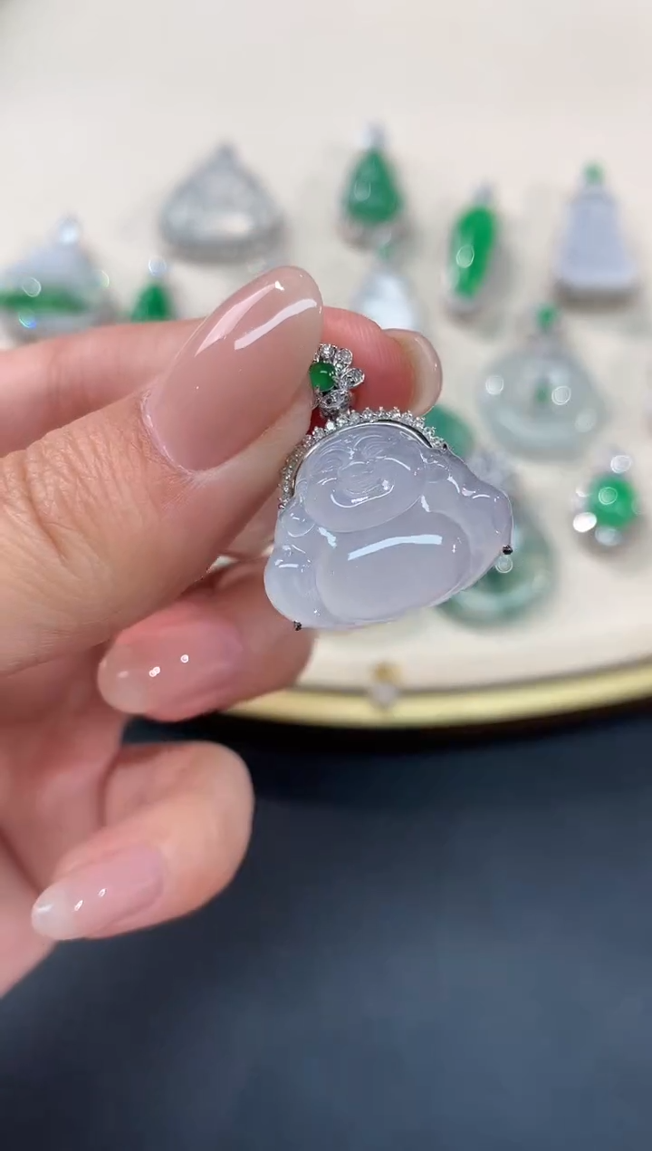 【闪购商品】翡翠吊坠(不含链)18K金镶嵌A541|4800多样性发一件