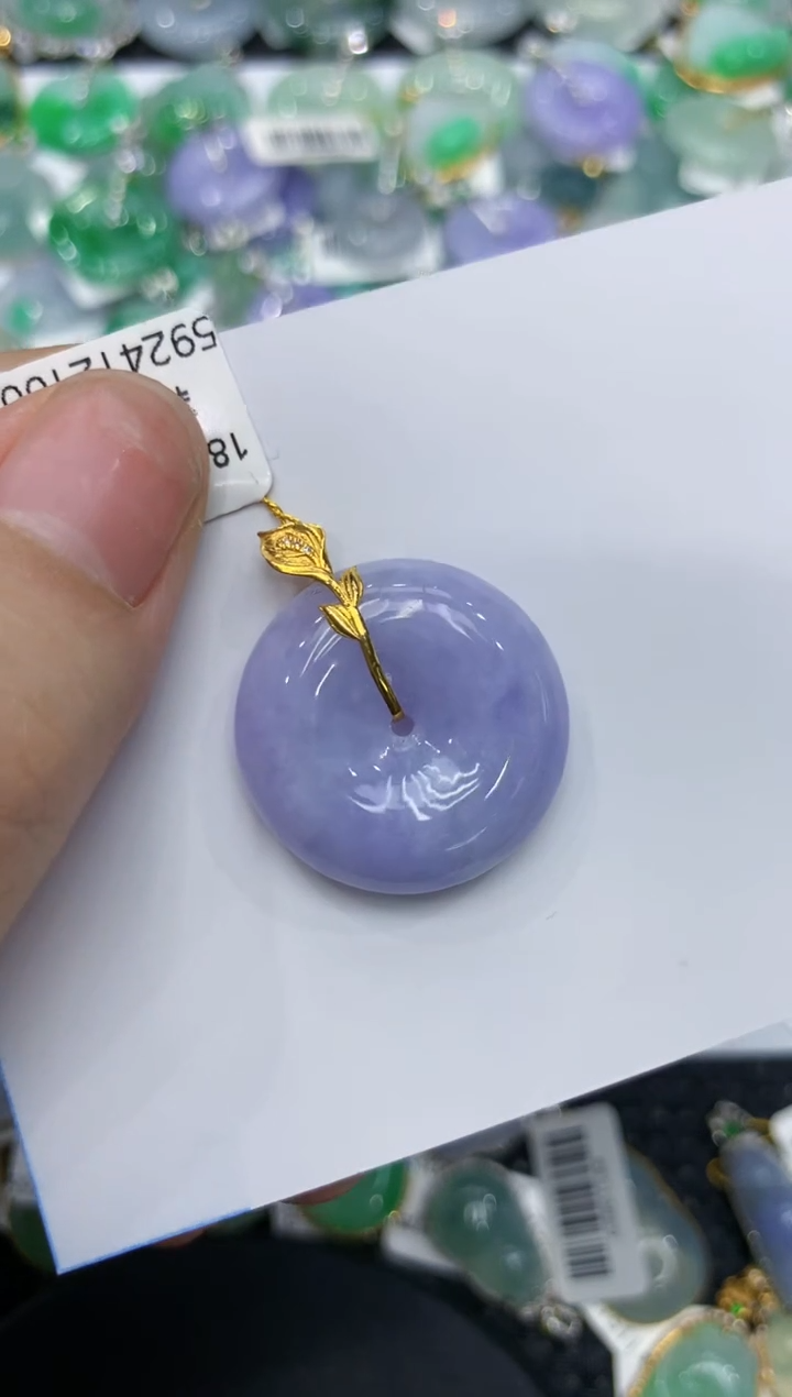 【闪购商品】翡翠颈饰18K金镶嵌111111111111