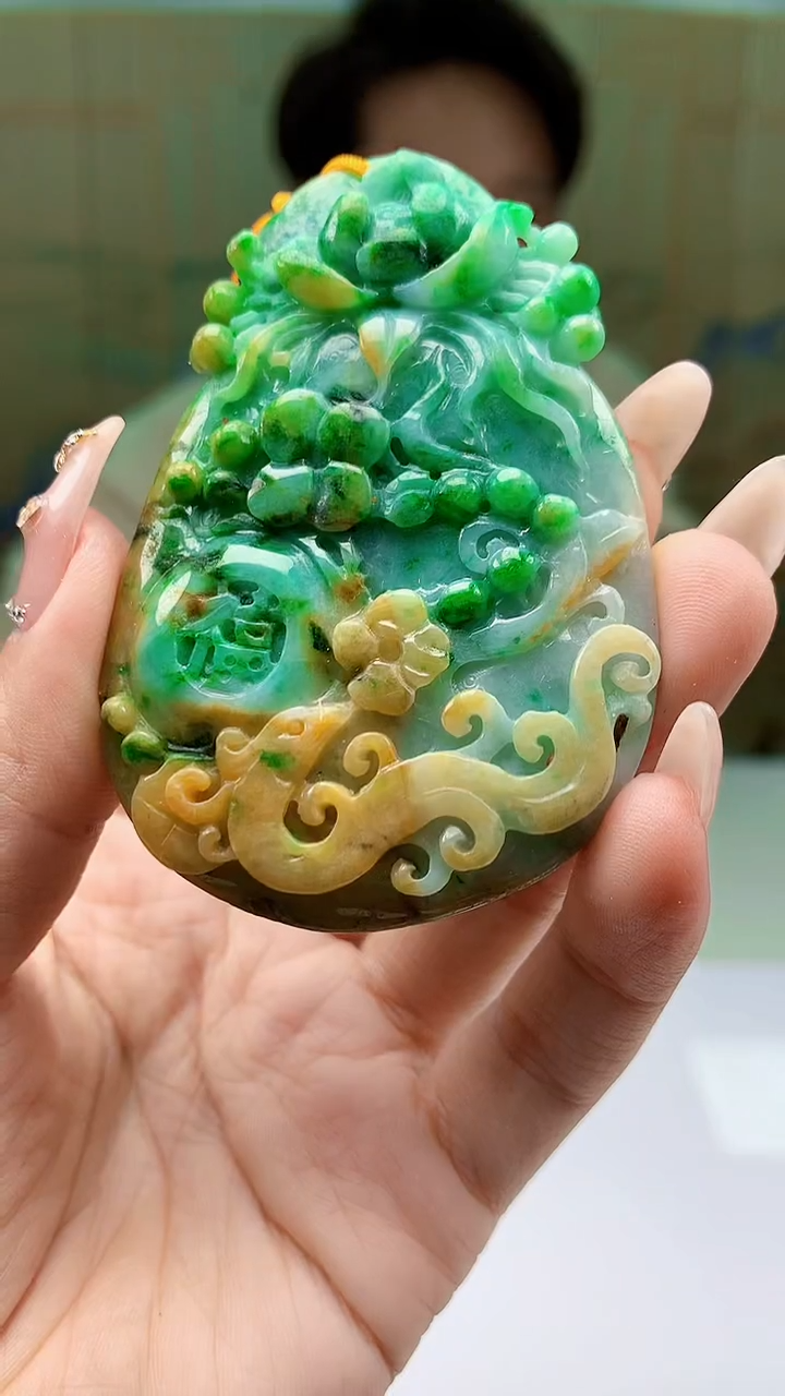 【闪购商品】定制翡翠未镶嵌1502ty-毛货挂件118