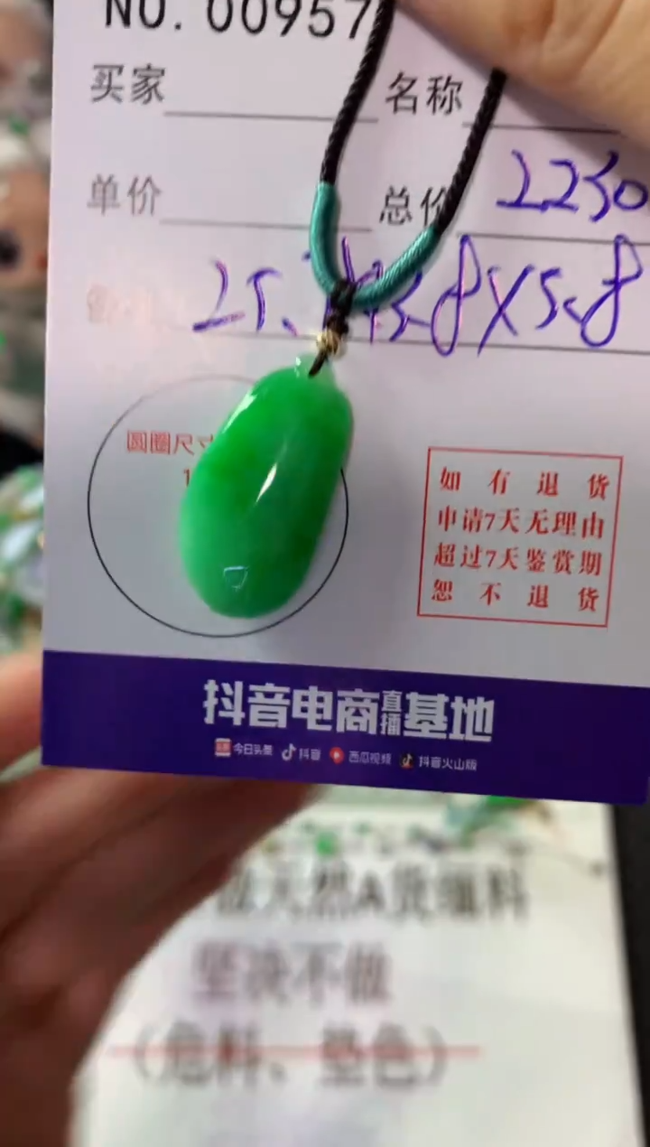 颈饰18K金镶嵌翡翠翡翠