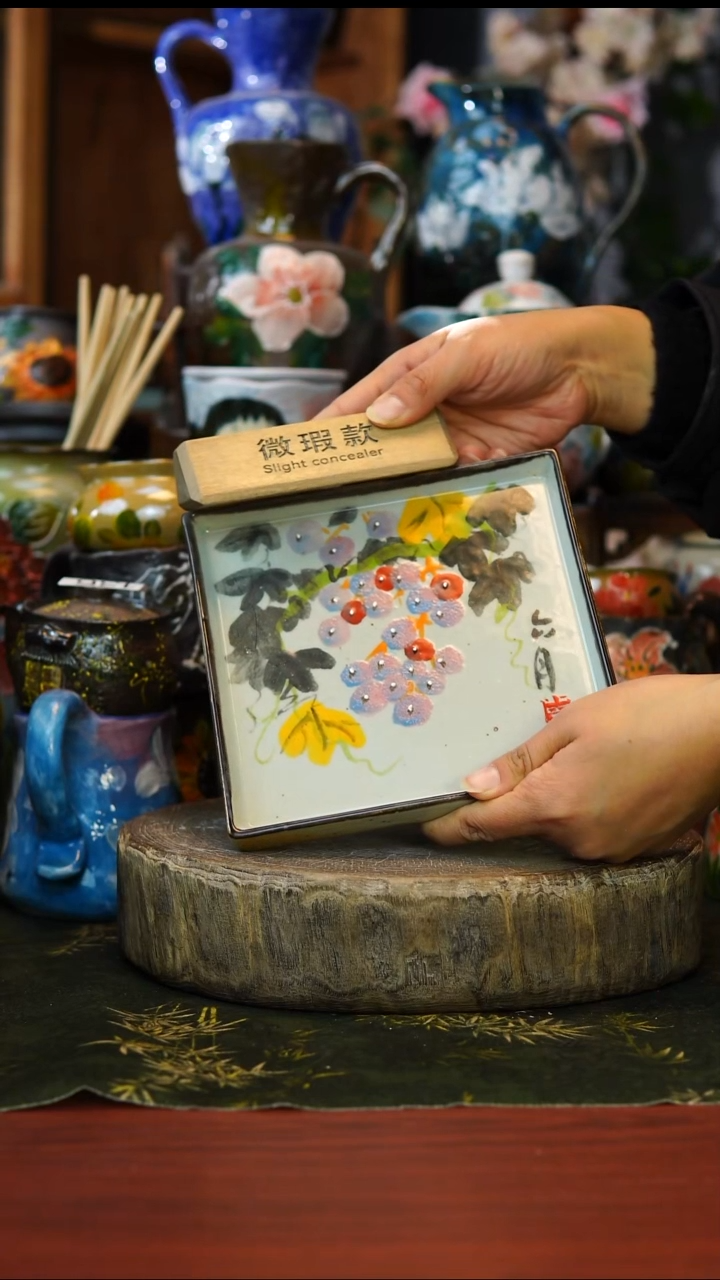 花瓶/杯子/碗微瑕43景德镇手工高温釉下彩