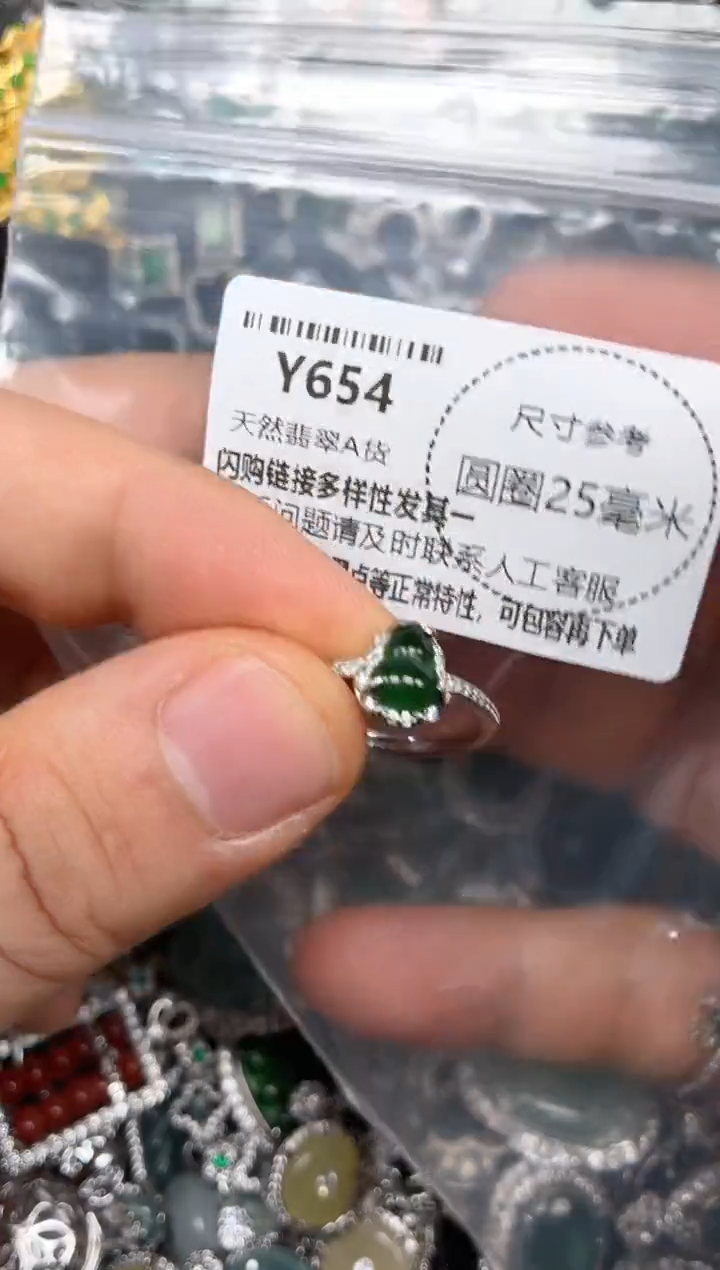 颈饰未镶嵌翡翠Y654戒指