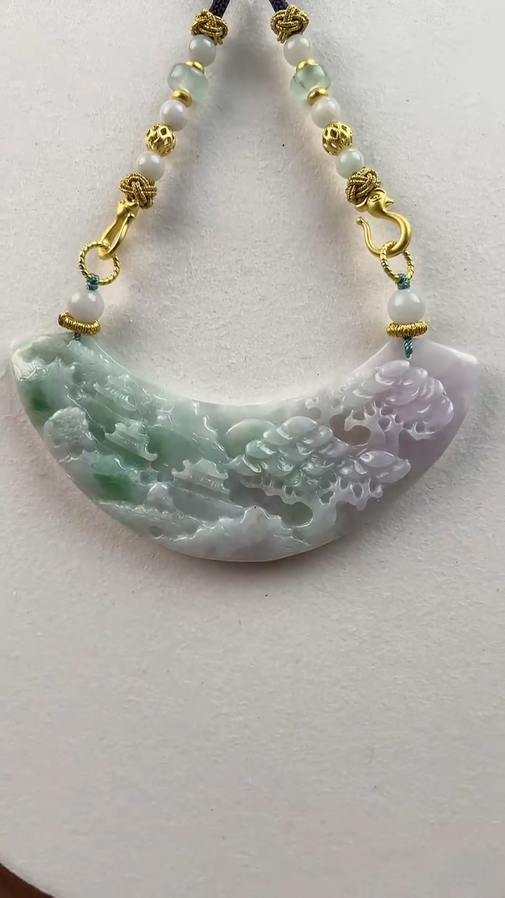 【闪购商品】翡翠颈饰未镶嵌2107(赠链)部分宝贝微瑕主播介绍为准