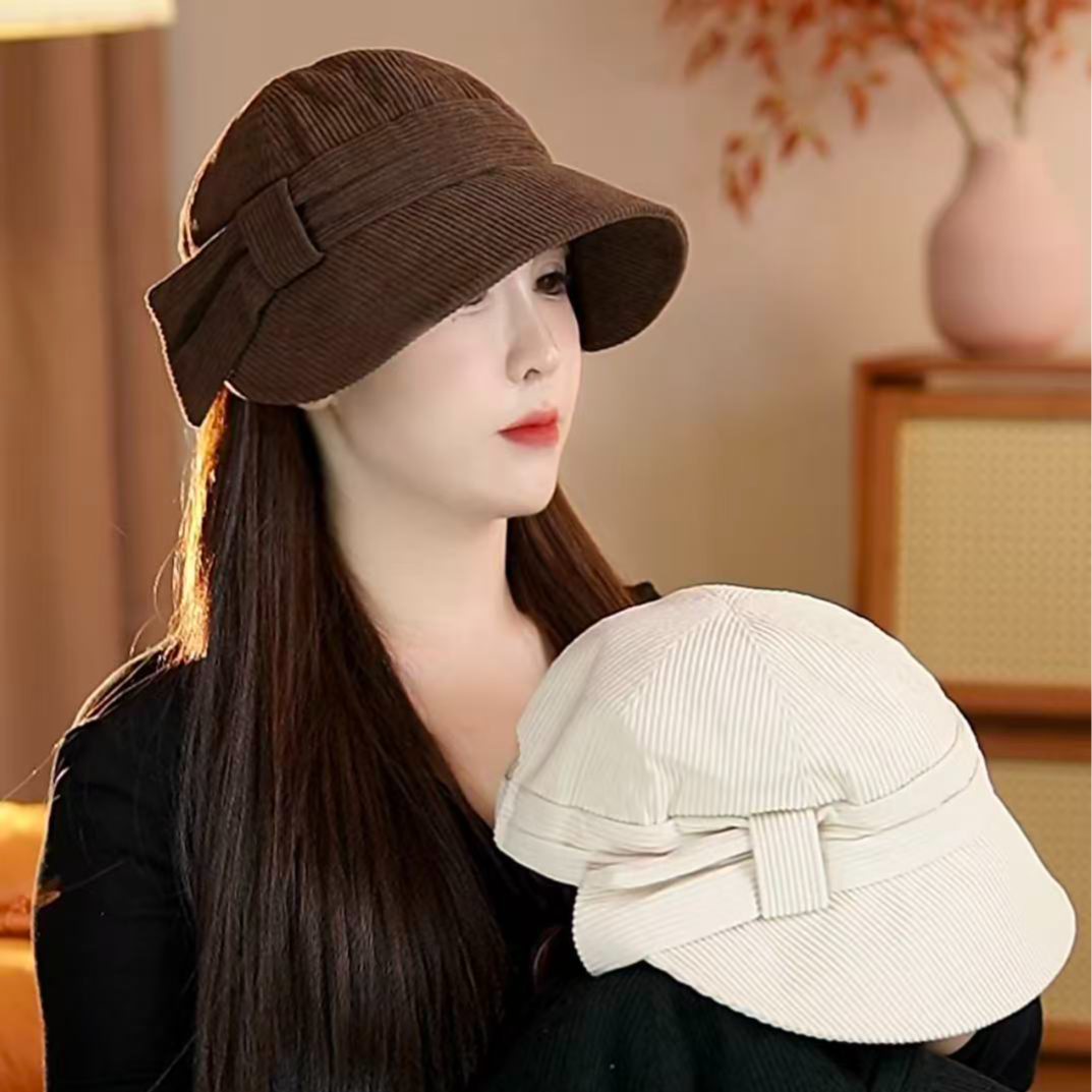 小众韩版帽子女秋冬加厚保暖渔夫帽加大加深显脸小素颜百搭鸭舌帽