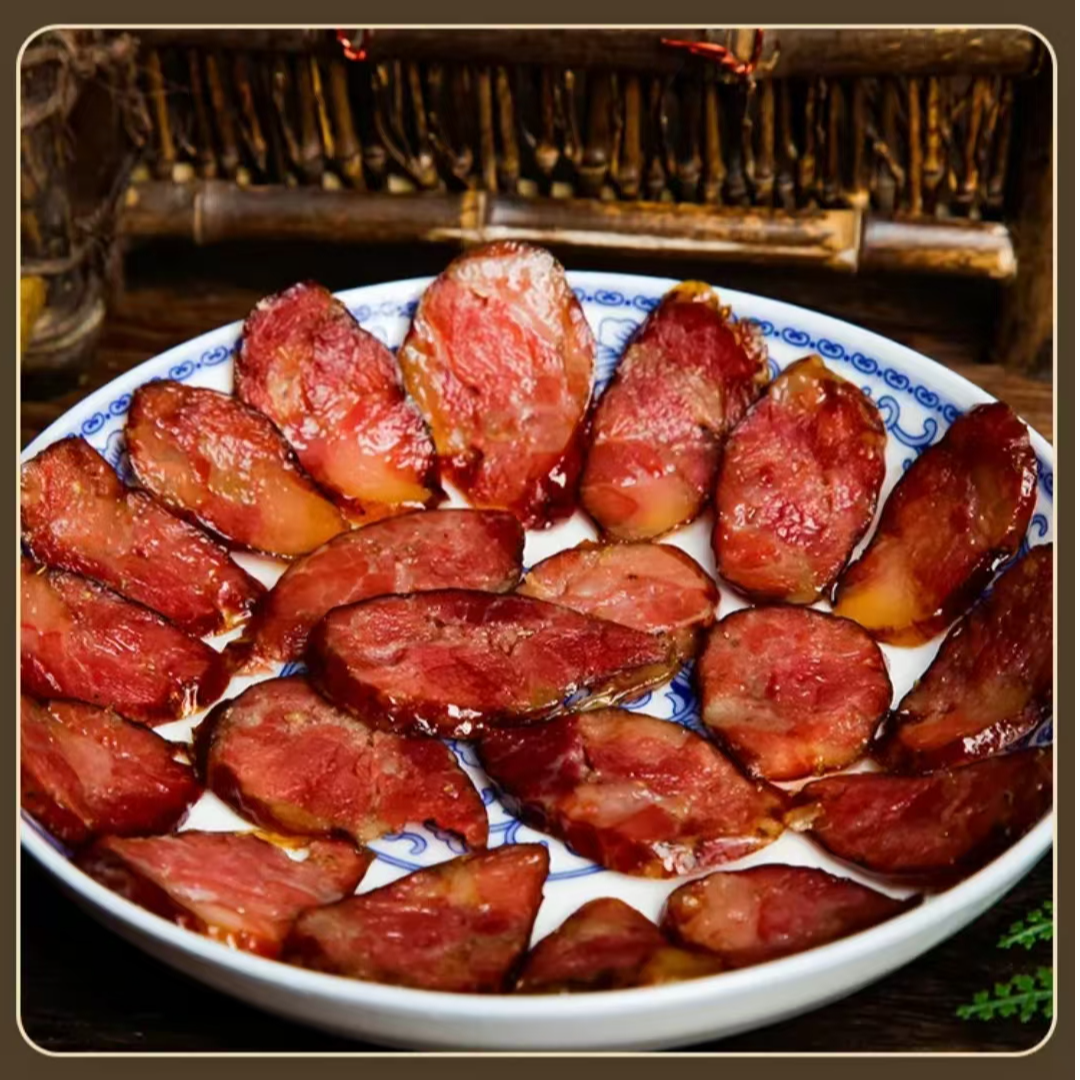  {吴老幺助农}香肠 贵州特产柴火烟熏腊味香肠 现称现卖