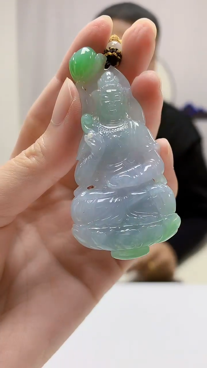 定制翡翠未镶嵌4898zm-毛货挂件观音305