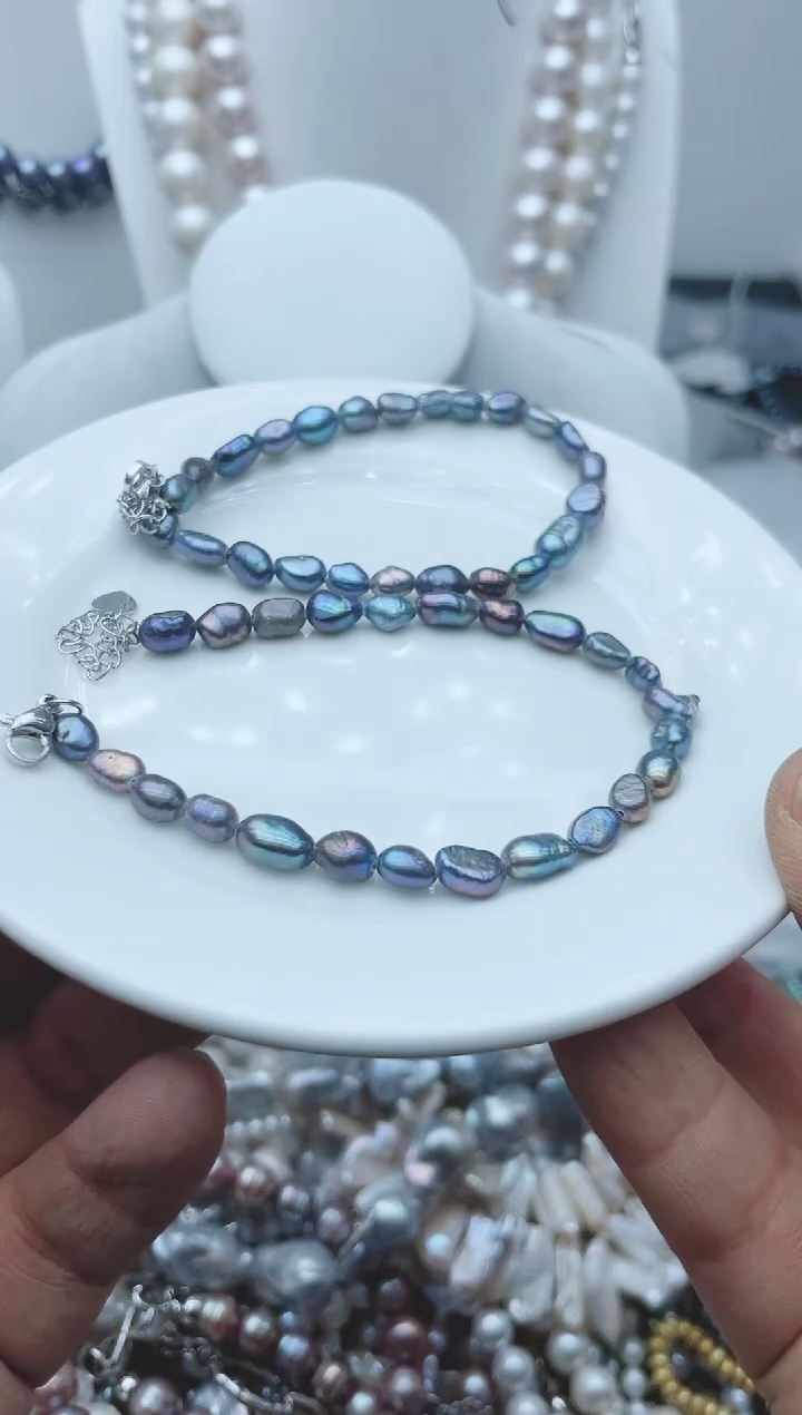 【闪购商品】淡水珍珠颈饰钛钢1