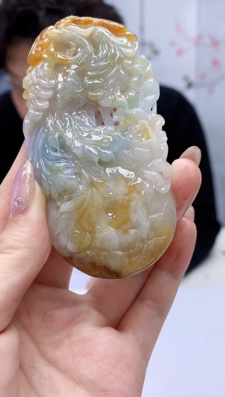 【闪购商品】定制翡翠未镶嵌5145jw-毛货挂件64赠珠链