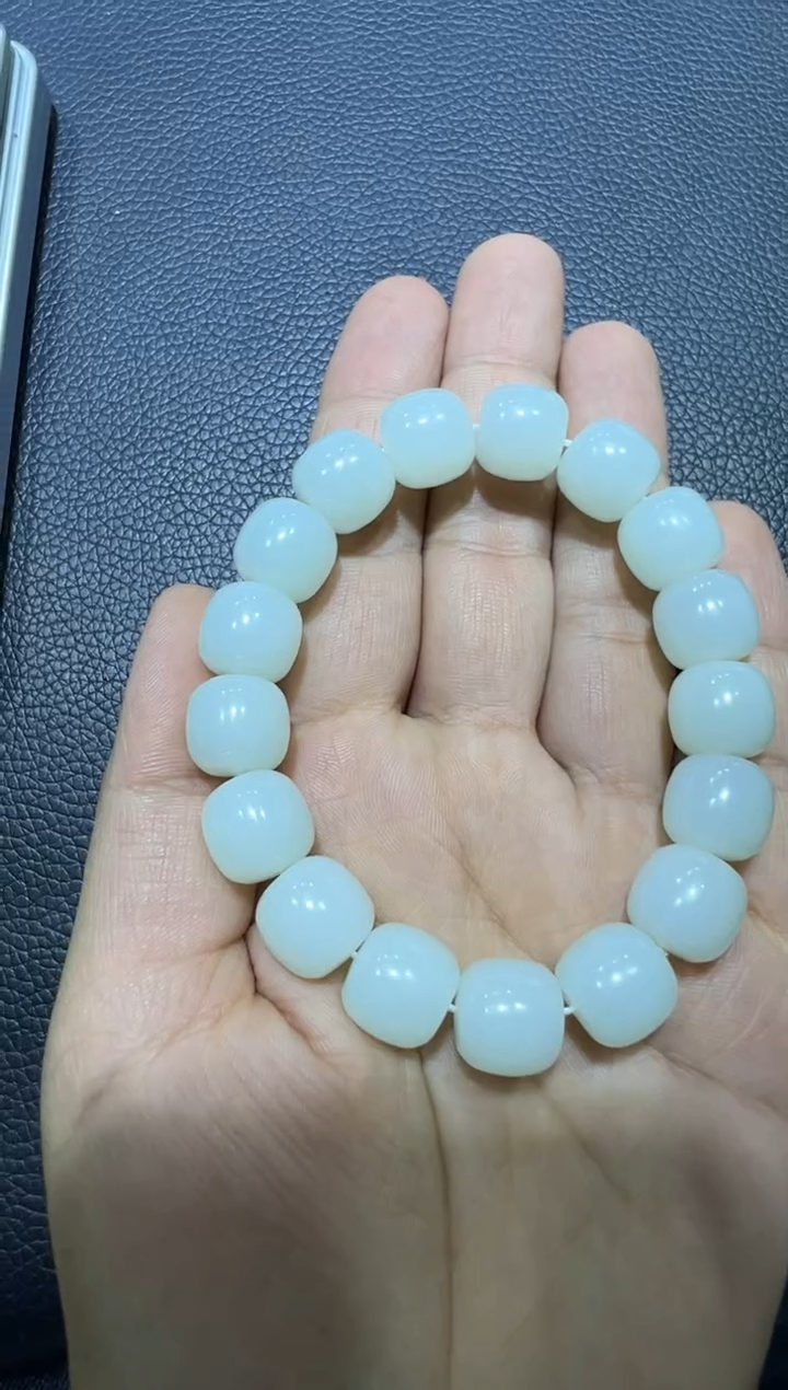 未镶嵌手串和田玉天泰白玉手串（产地直发）