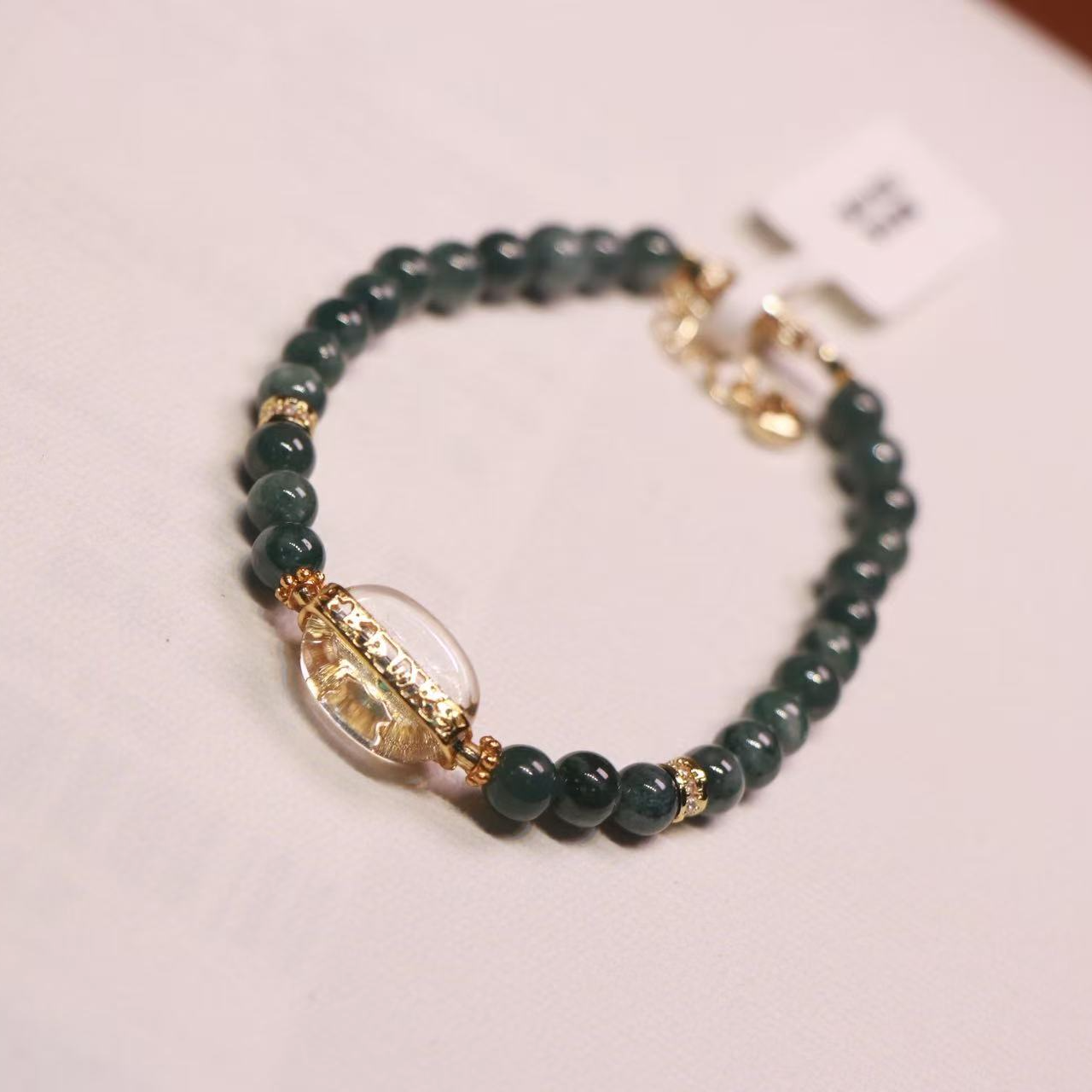 「沐兮文创」翡翠单圈手串复古气质时尚百搭首饰