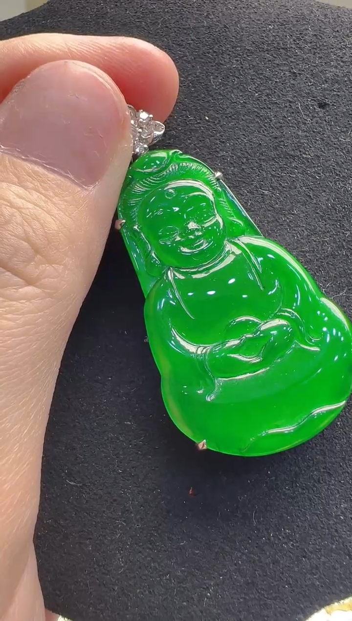 【闪购商品】翡翠吊坠(不含链)18K金镶嵌多样性发货拍一发一