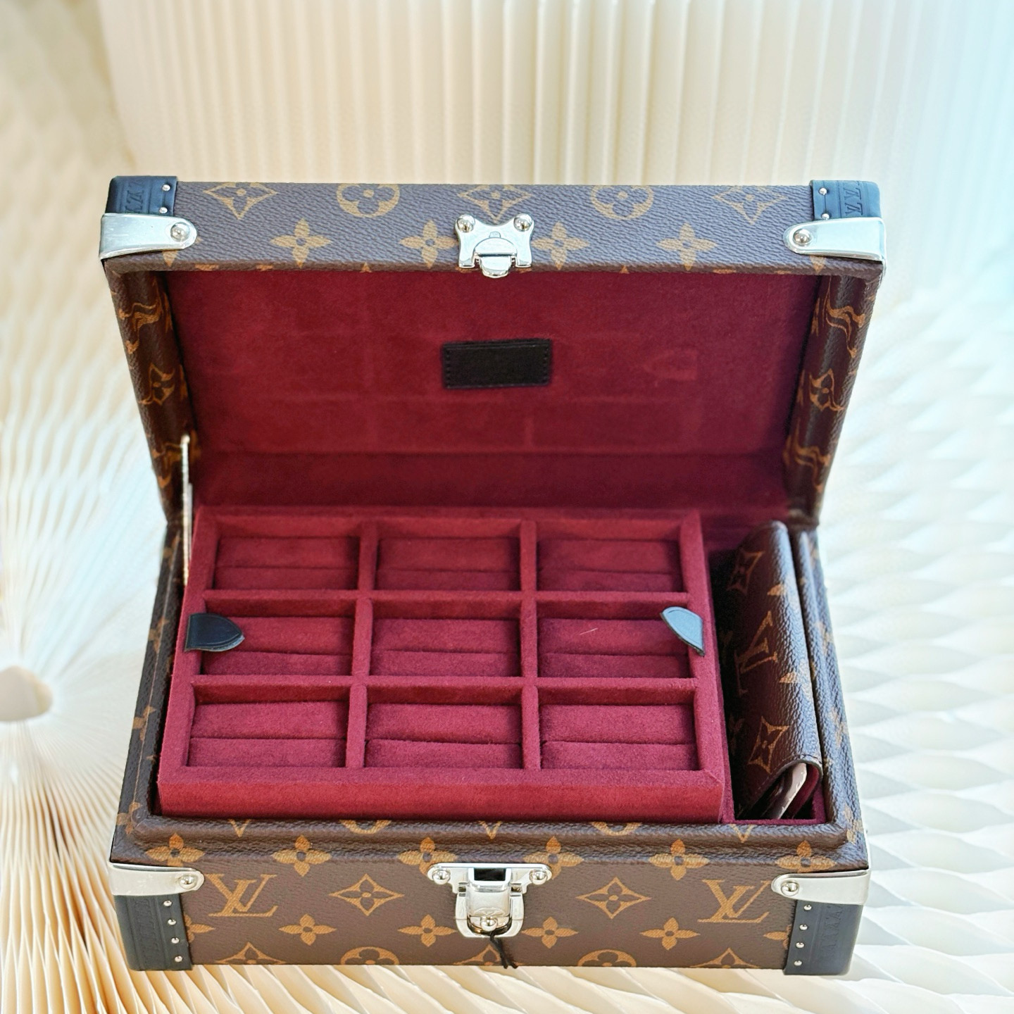 99新 LouisVuitton/路易威登 老佛爷老花硬箱珠宝首饰箱