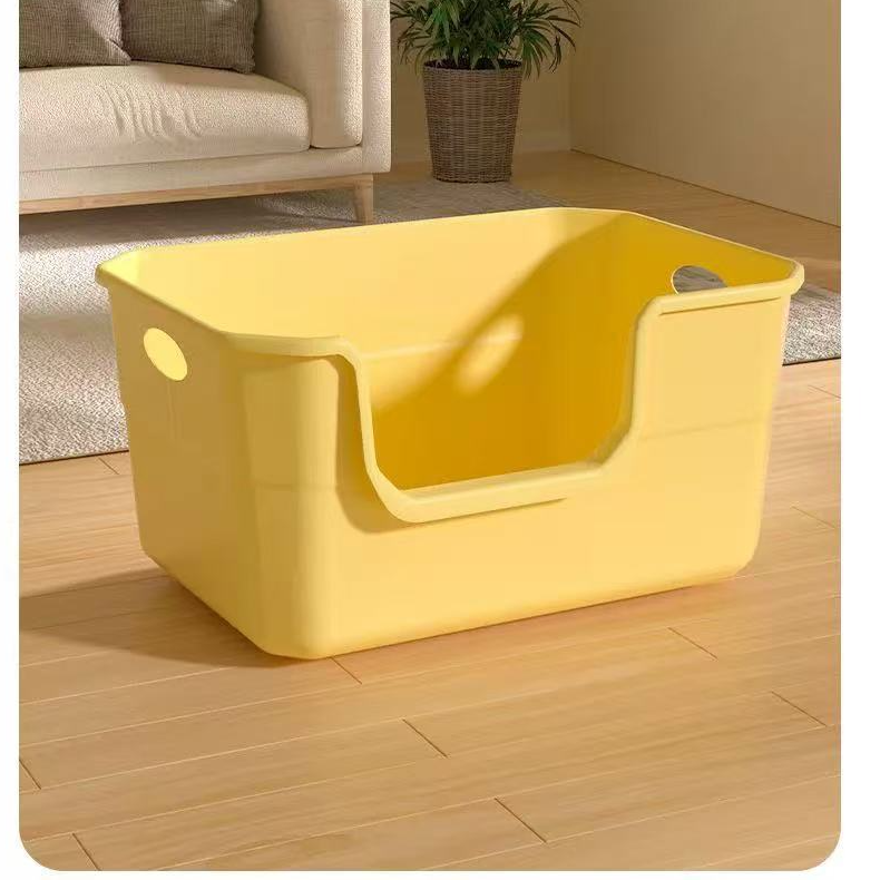 猫砂盆超大号防外溅猫厕所幼猫浴缸猫砂盆开放式特大号猫砂盆