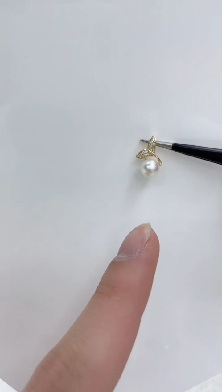 【闪购商品】海水珍珠吊坠(不含链)银S925镶嵌海水珍珠吊坠