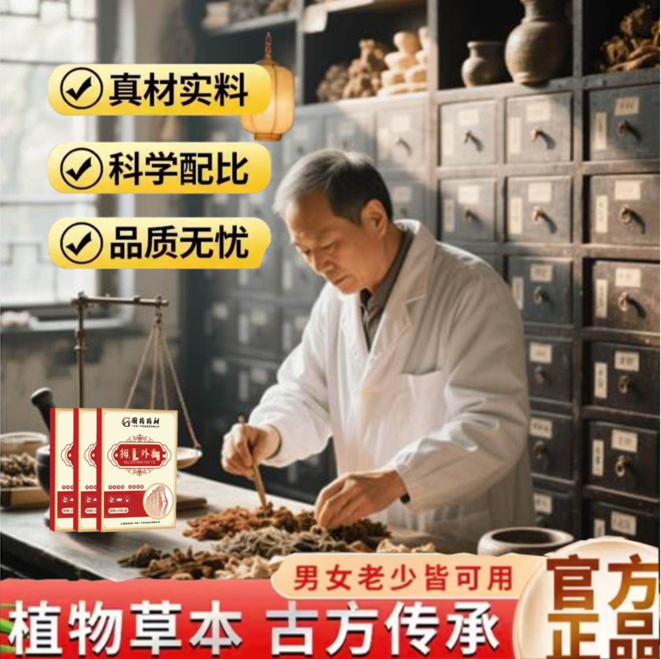 【官方正品】草本植物无纺布穴位贴 10贴/盒MZWF家具日用套装