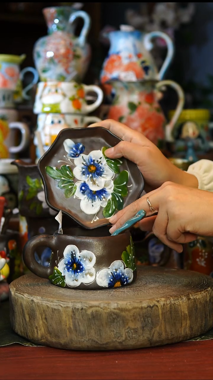 陶瓷145景德镇手工手绘釉下彩