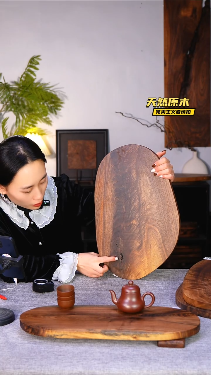 木北美黑胡桃原木.干裂疤结不属于商品质量问题完美主义者慎拍