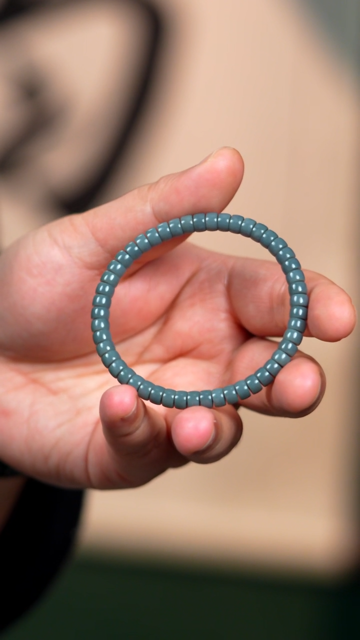 未镶嵌手链和田玉道*6mm夹层