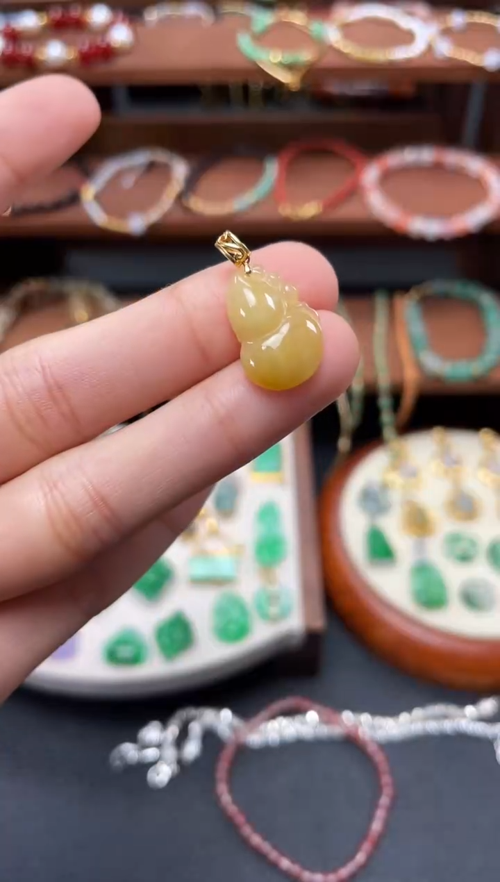 【闪购商品】翡翠吊坠(不含链)18K金镶嵌一个  JK469