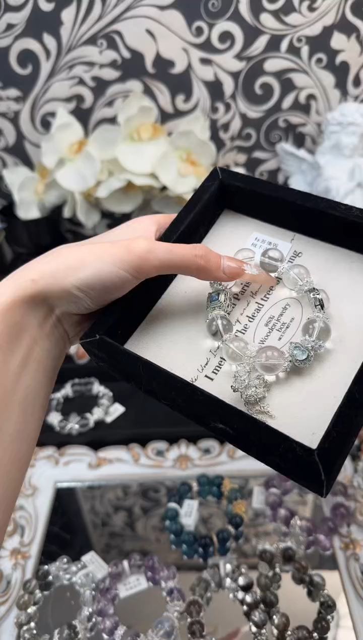 【闪购商品】烟晶手链银S925镶嵌天然水晶 多样性发货