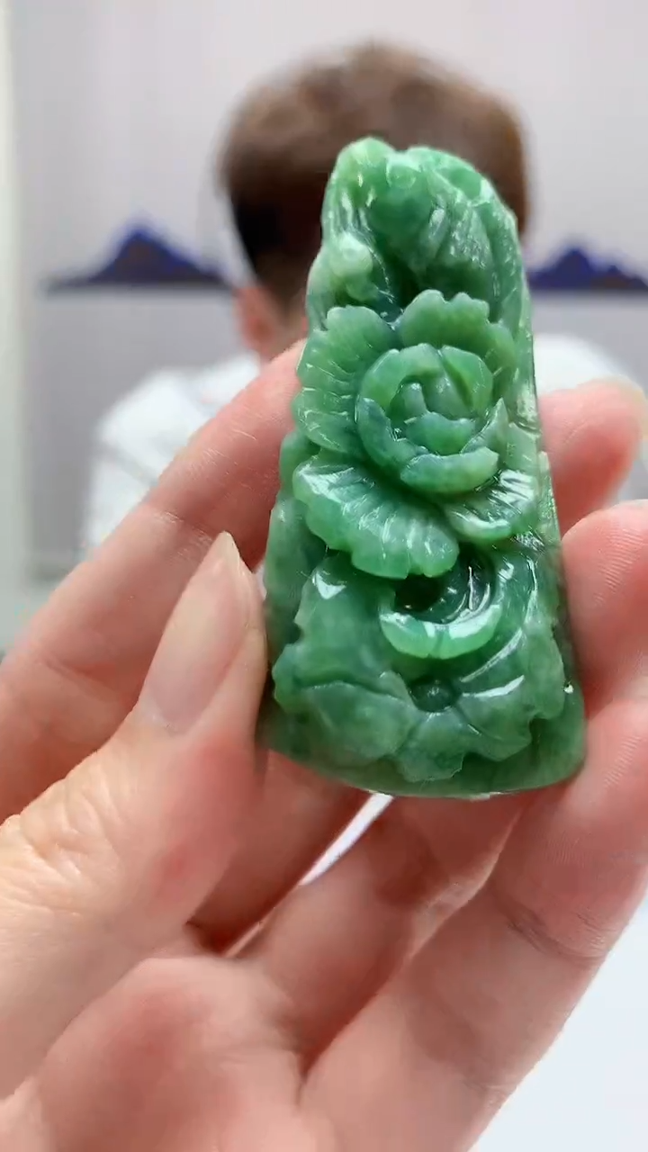 【闪购商品】定制翡翠未镶嵌4868zm-毛货挂件花牌89