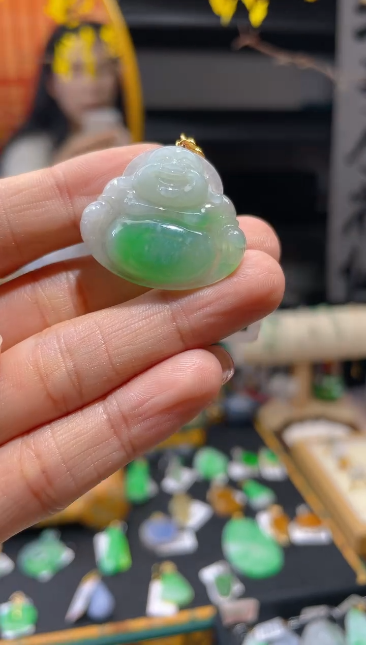 【闪购商品】翡翠颈饰18K金镶嵌假一赔三