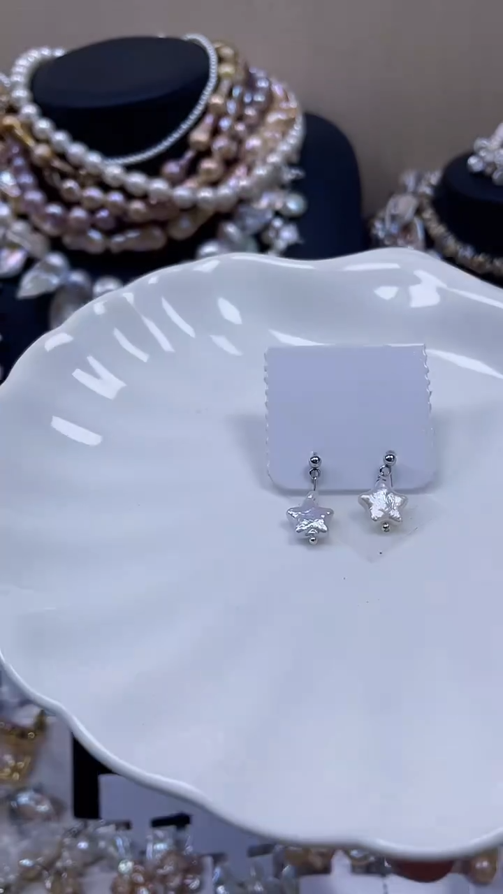 未镶嵌耳饰淡水珍珠【纯恬饰品】