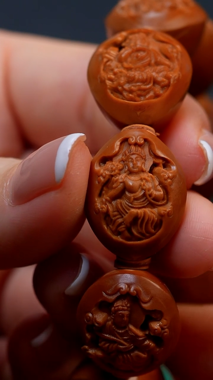 【闪购商品】橄榄核手串镂空祥云万佛